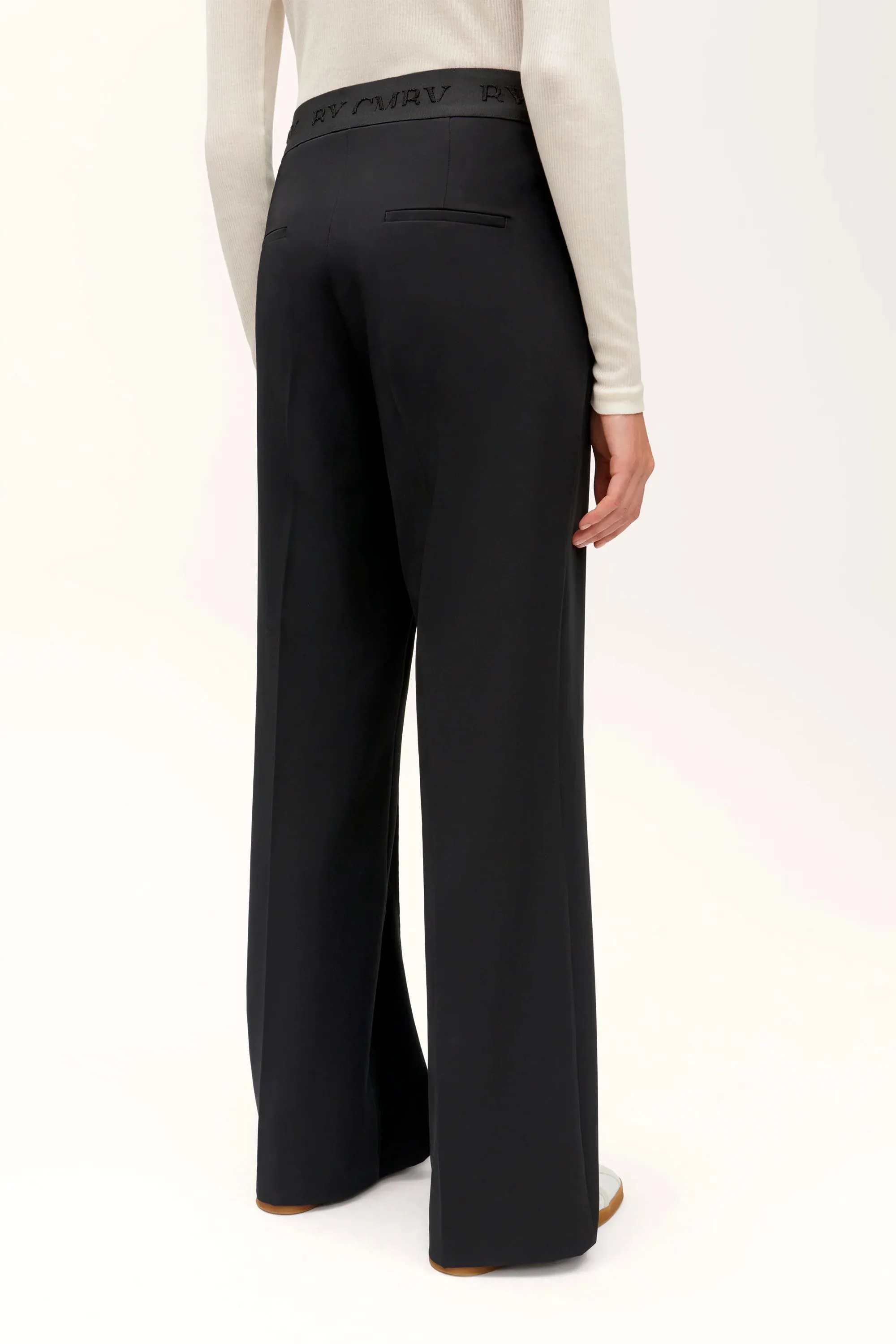 Ava Wide Leg Pants - Black