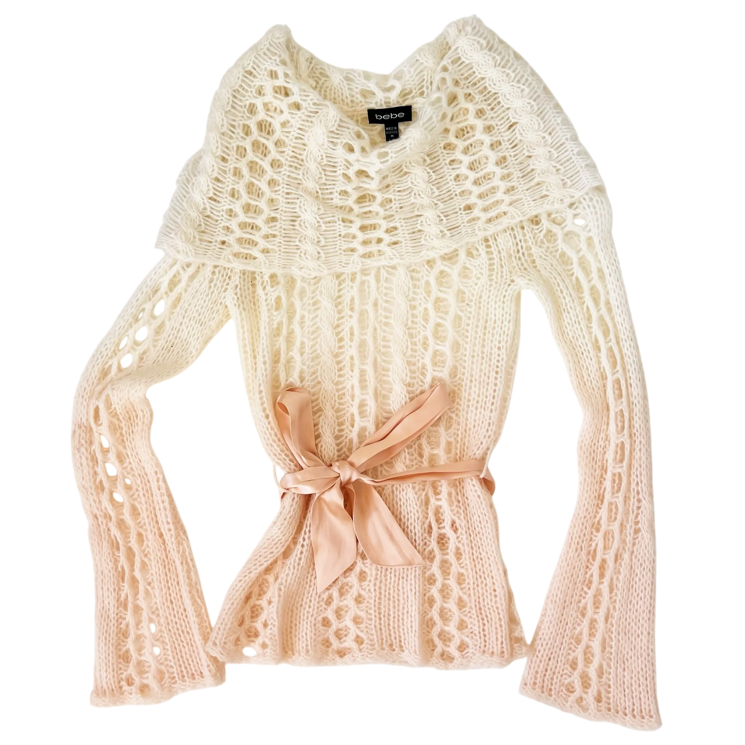Bebe Ombré Open Knit Sweater (XS/S)
