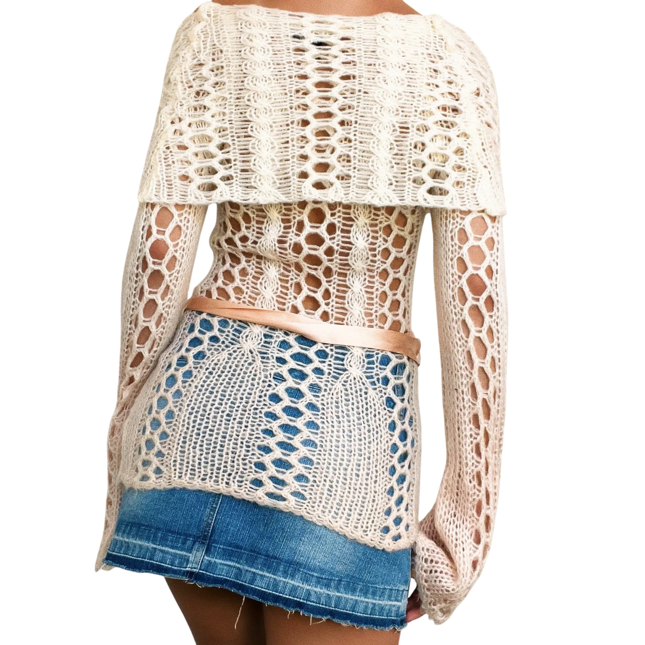 Bebe Ombré Open Knit Sweater (XS/S)