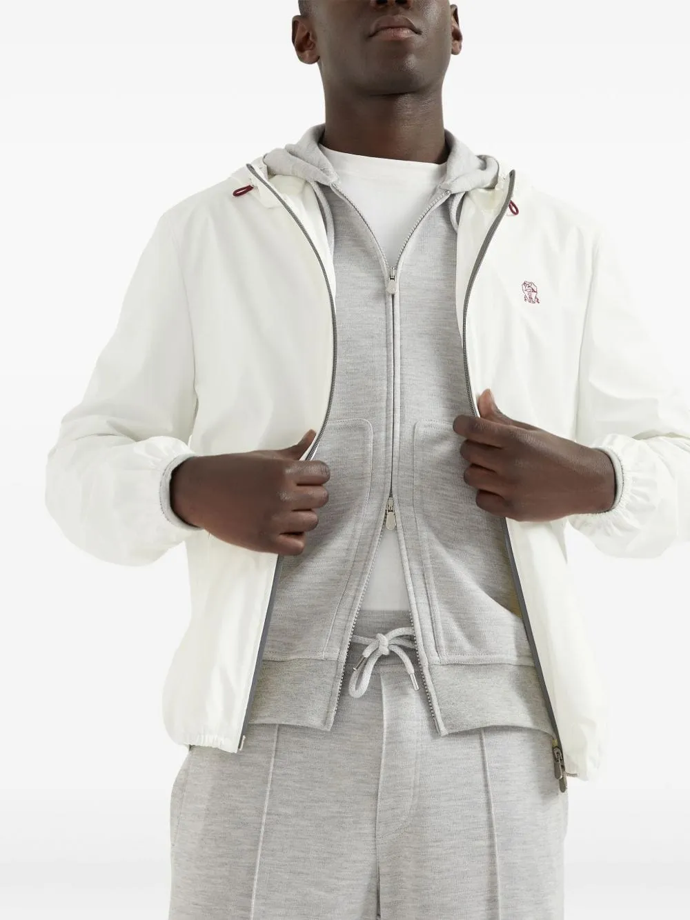 Bonded Hooded Logo Jacket