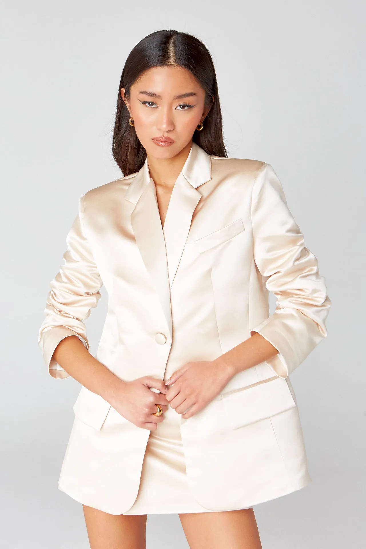 Champagne Oversized Blazer