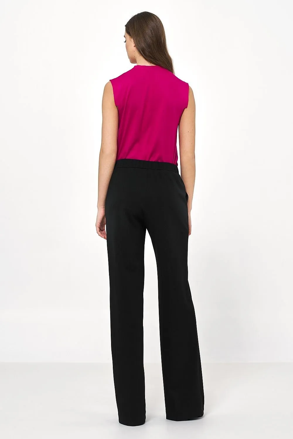 Chic Caramel High-Rise Women's Trousers