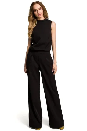 Chic Trousers Ensemble with Slit Back Detail