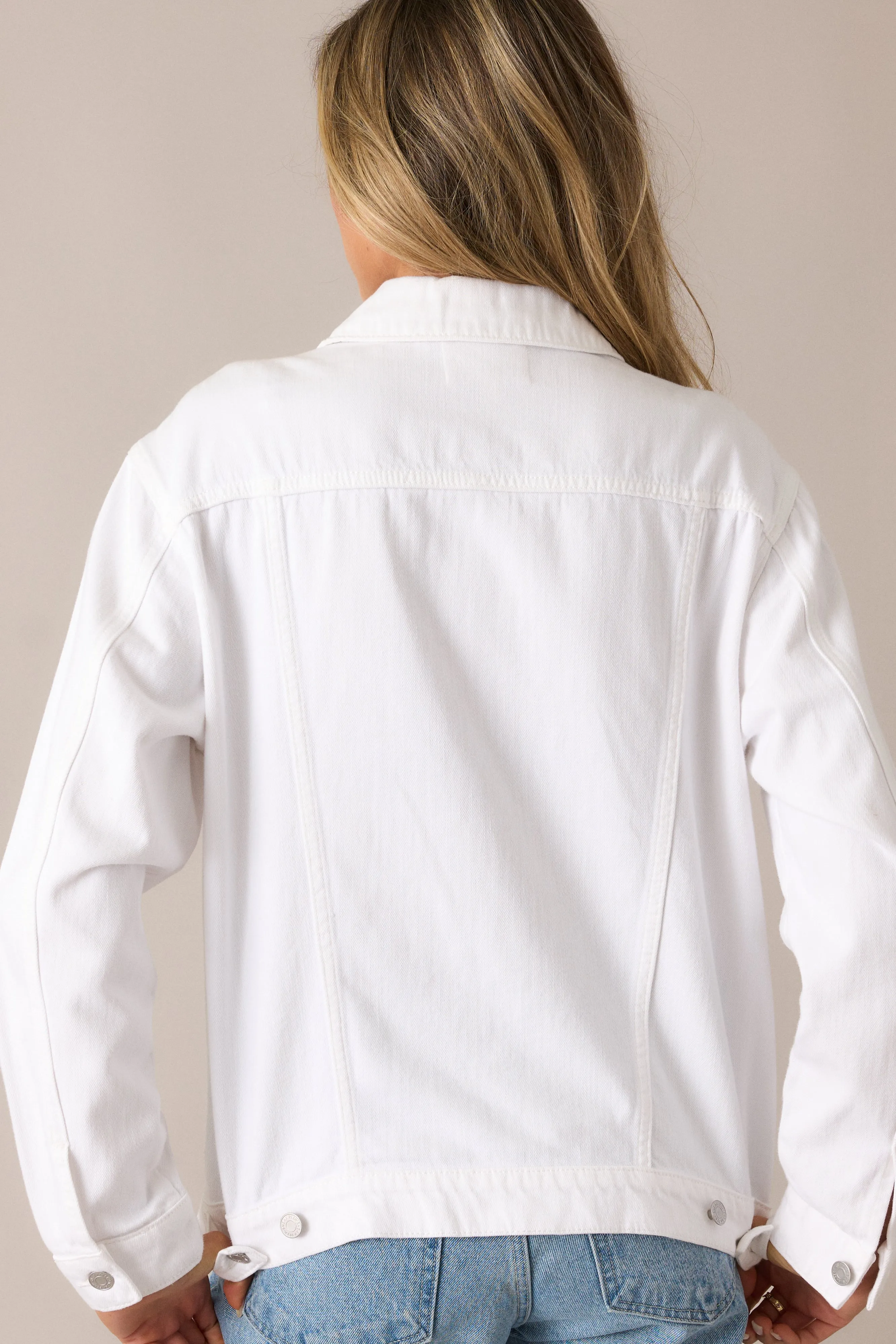 Do You Ever White Denim Jacket
