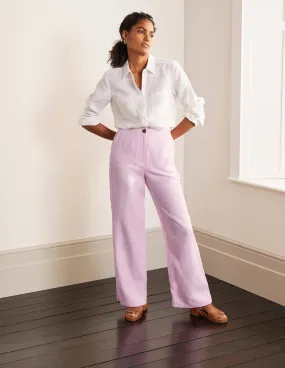 Eldon Linen Trousers-Soft Peony Tonic