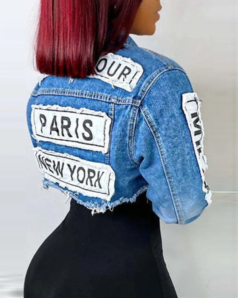 Fashion Tour  Crop Denim Jacket