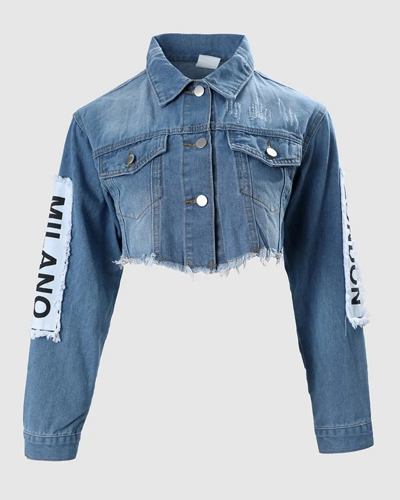Fashion Tour  Crop Denim Jacket