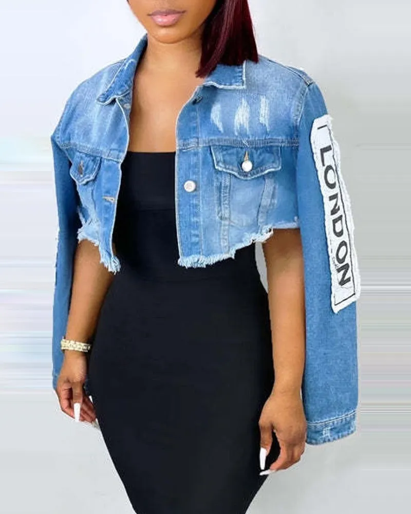 Fashion Tour  Crop Denim Jacket