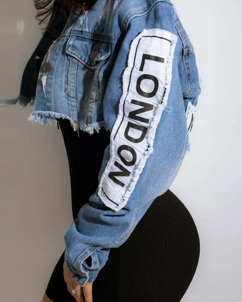 Fashion Tour  Crop Denim Jacket