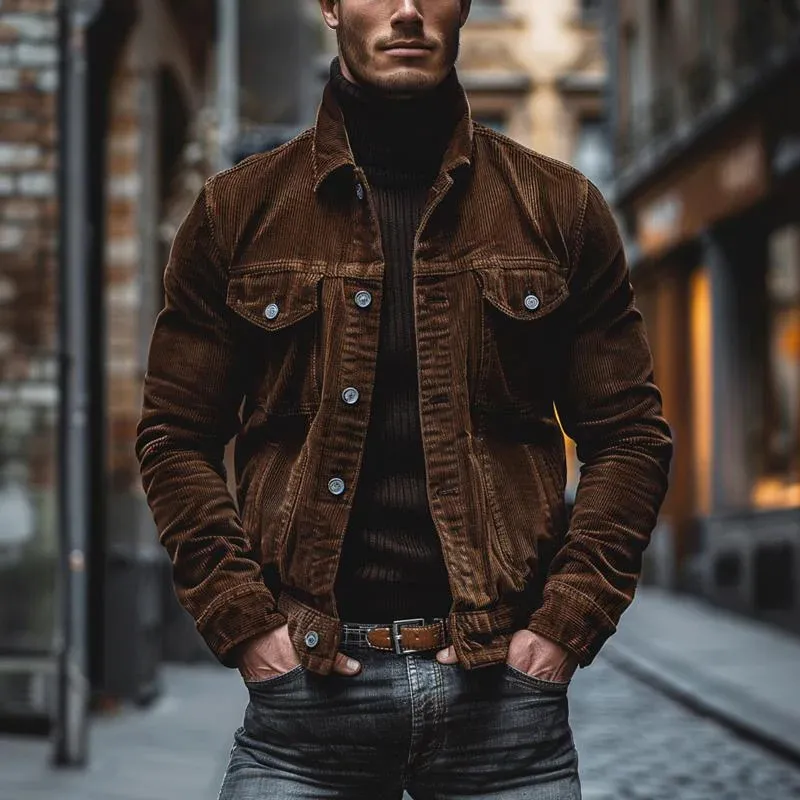 Frank Hardy Lapel Corduroy Jacket