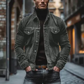 Frank Hardy Lapel Corduroy Jacket