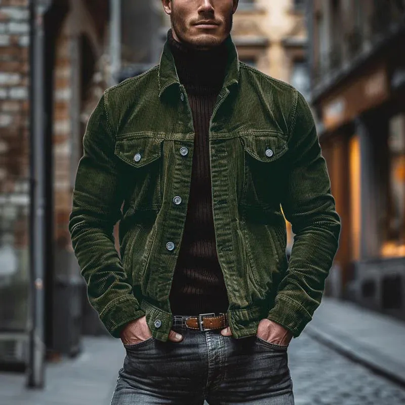 Frank Hardy Lapel Corduroy Jacket