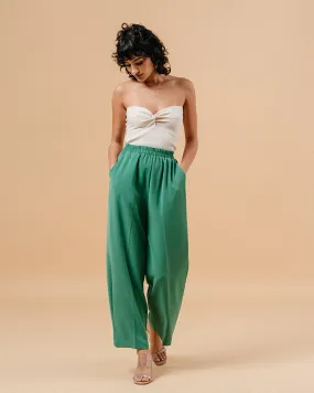 Grace & Mila Wide Leg Trouser One Size - Green