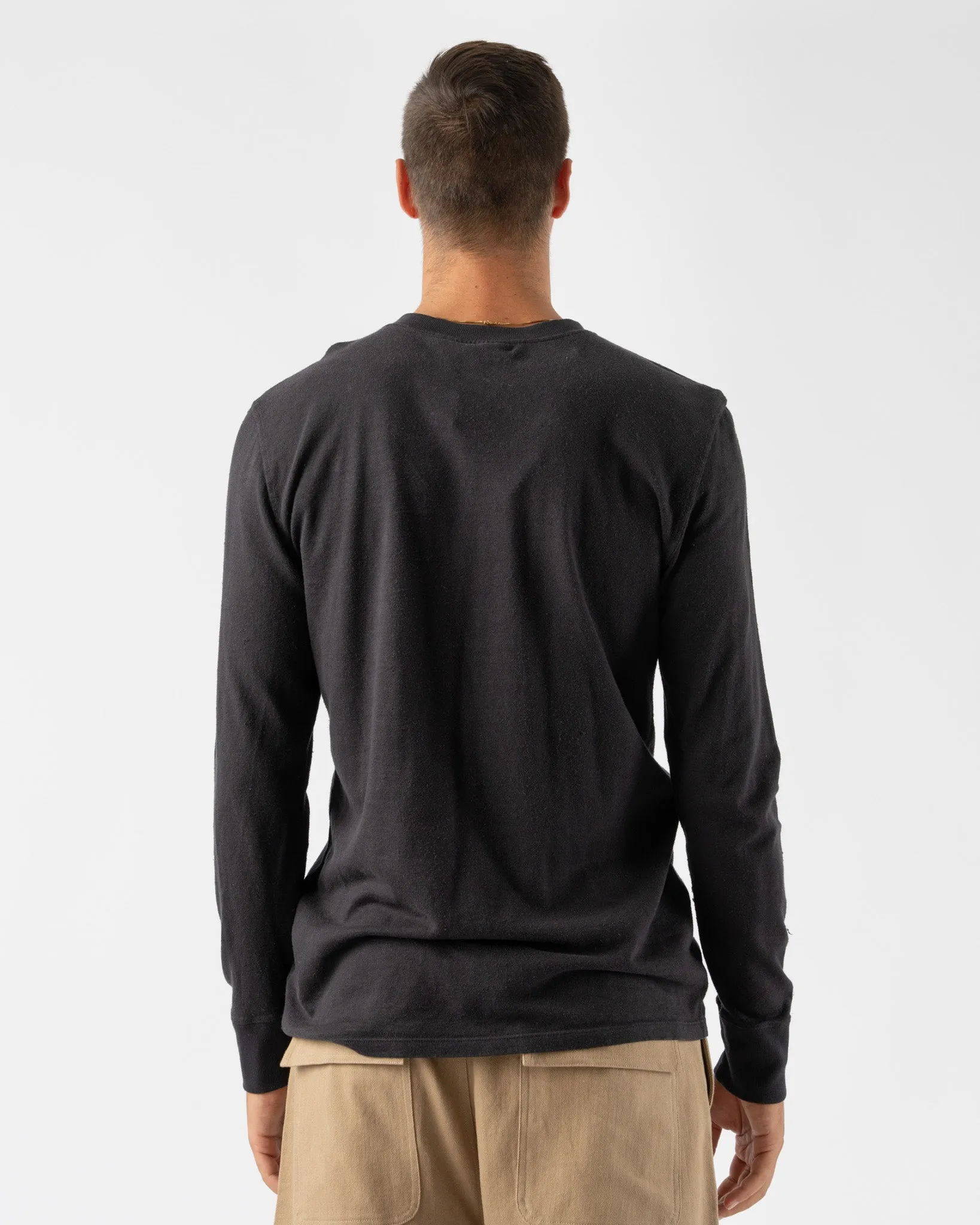 Jungmaven Mountain Henley in Black