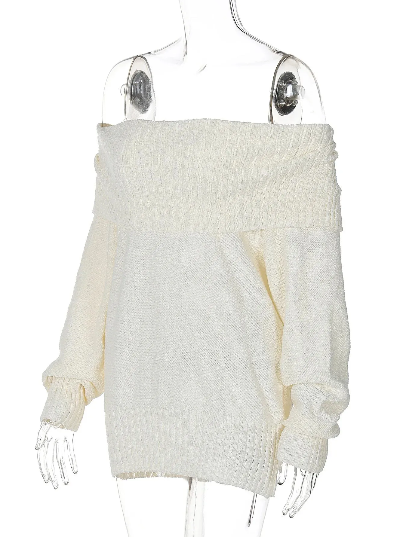 Knit Off Shoulder Long Sleeve Sweater