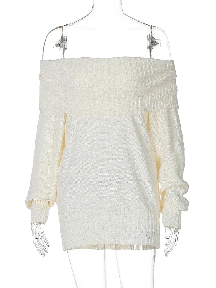 Knit Off Shoulder Long Sleeve Sweater