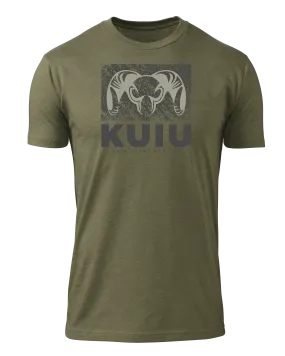 KUIU Distressed Box Logo T-Shirt | Military Green