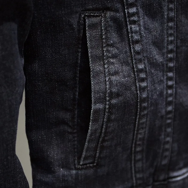 Men Casual Slim Denim Jacket