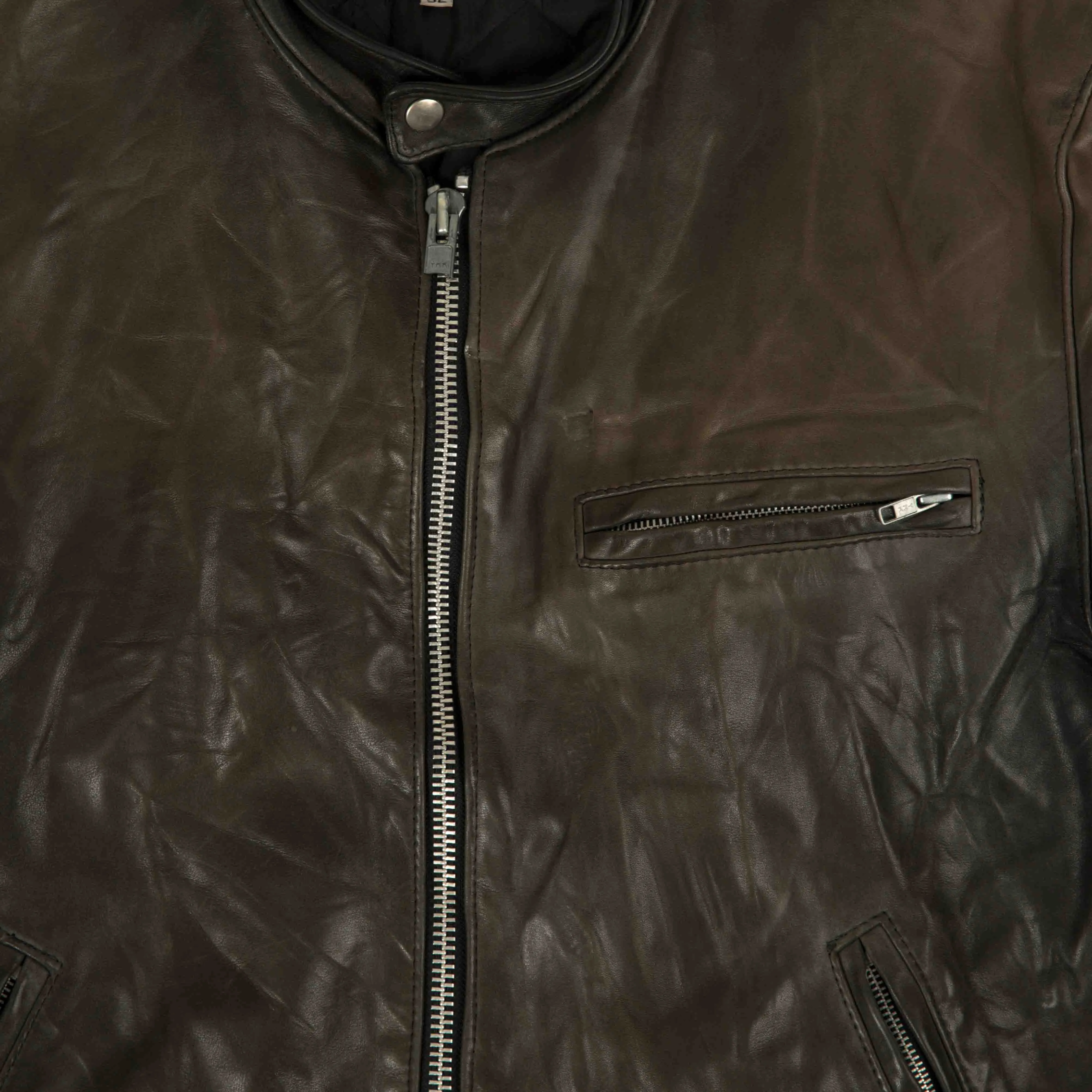 MEN'S VINTAGE 1990S HARLEY DAVIDSON FULL ZIP LEATHER JACKET - X-LARGE