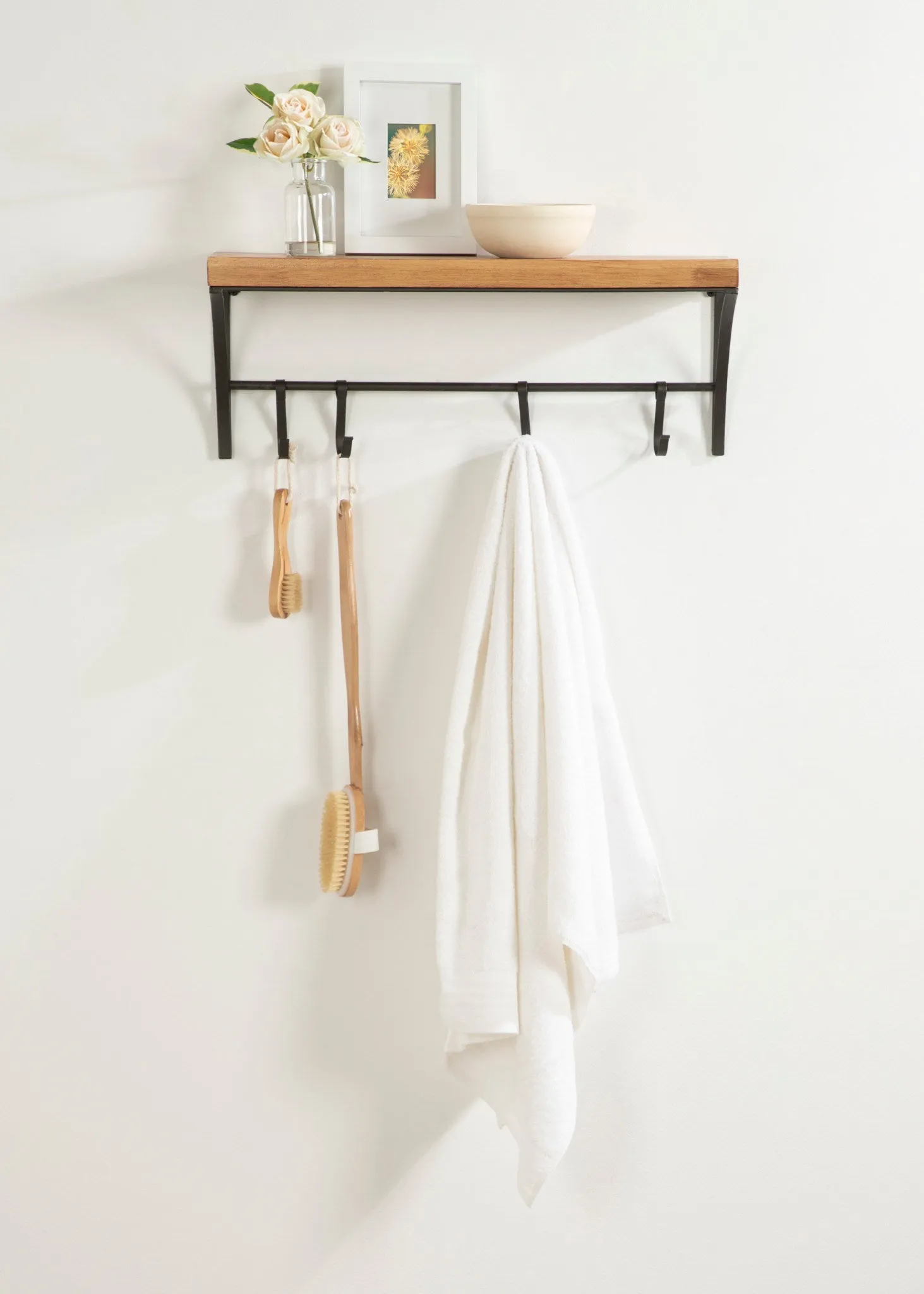 Ozias Shelf with Hooks