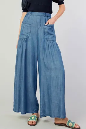 Patch Pocket Wide Leg Pants