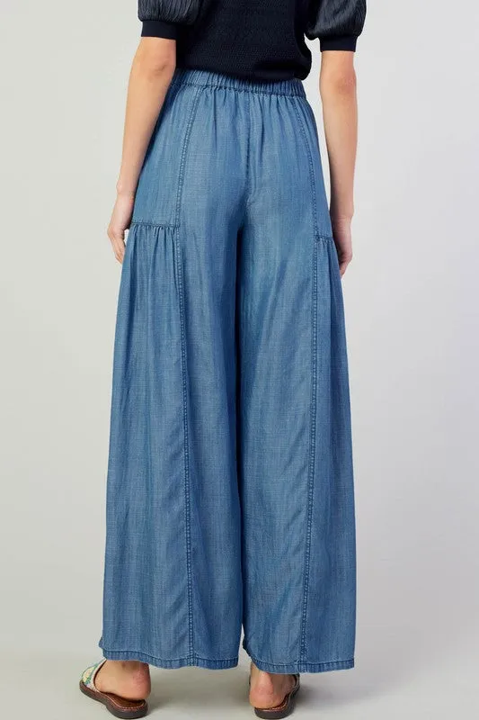 Patch Pocket Wide Leg Pants