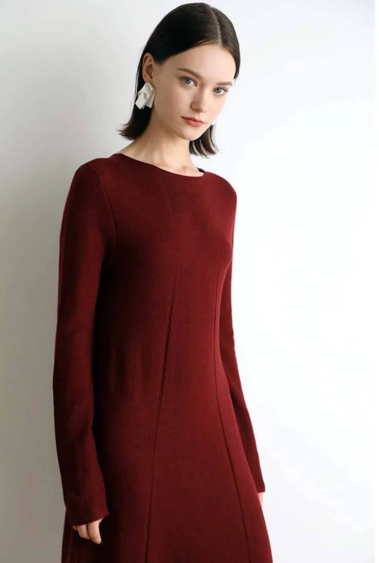 Pullover Sweater Long Sleeve Maxi Dress