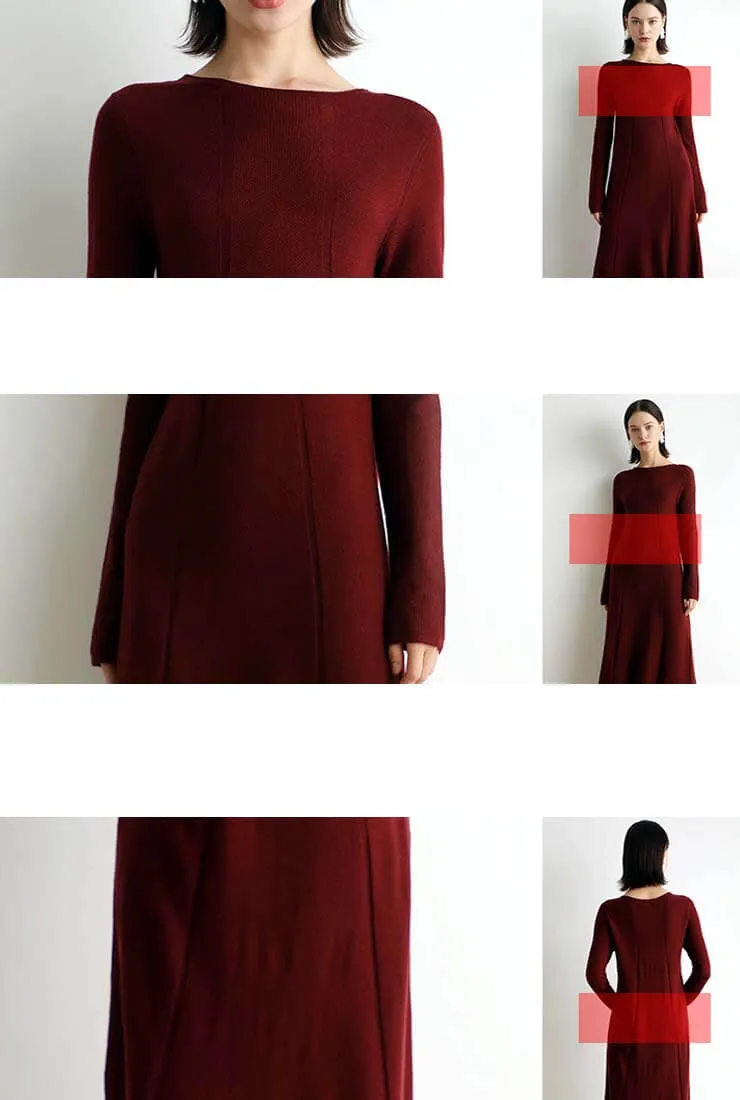 Pullover Sweater Long Sleeve Maxi Dress