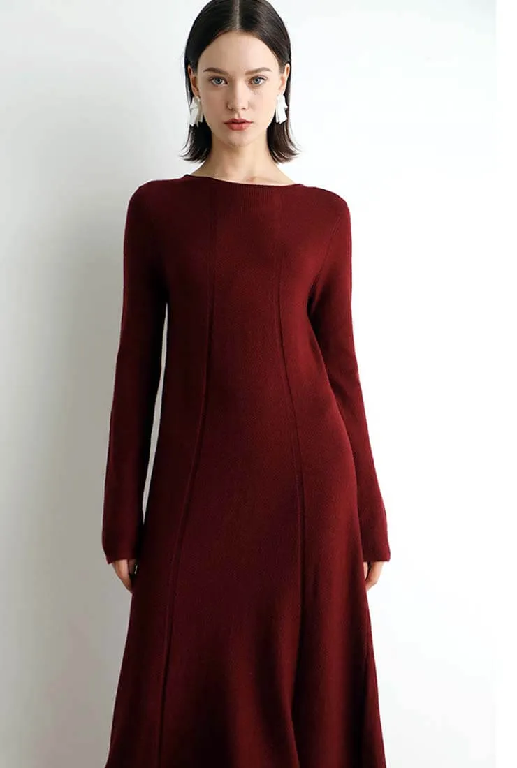 Pullover Sweater Long Sleeve Maxi Dress