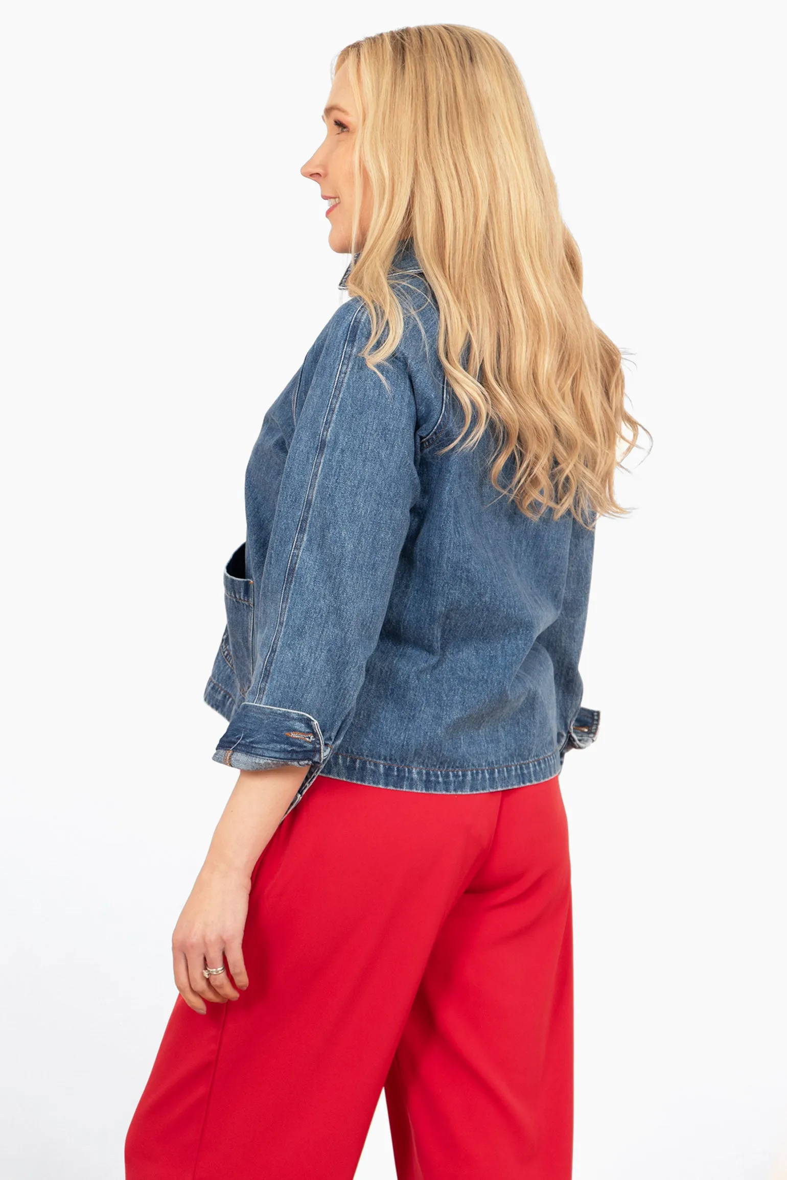 Shiloh Box Jacket - Blue, Denim