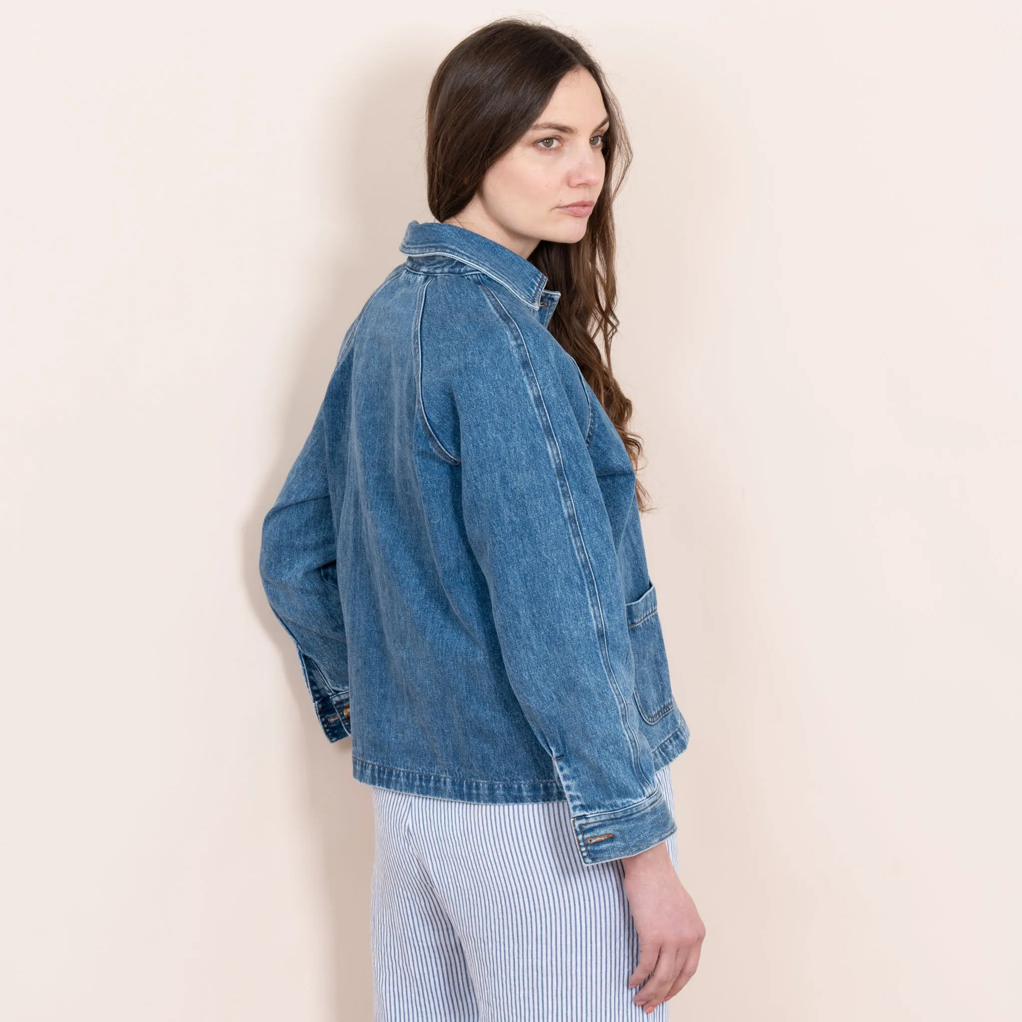 Shiloh Box Jacket - Blue, Denim