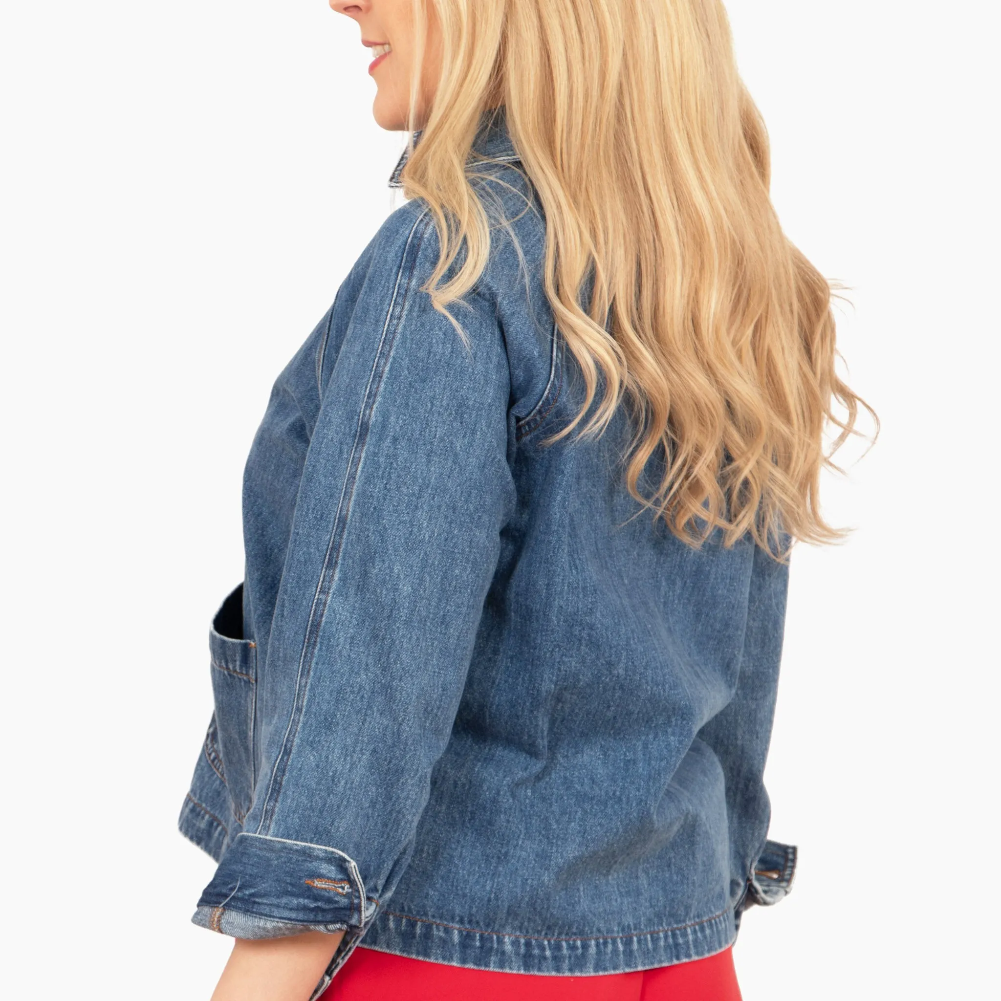 Shiloh Box Jacket - Blue, Denim