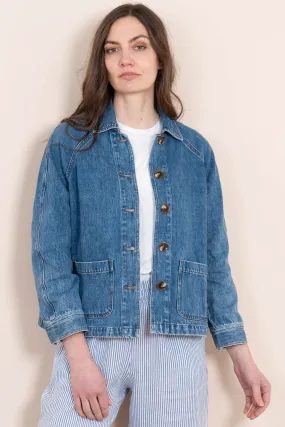 Shiloh Box Jacket - Blue, Denim