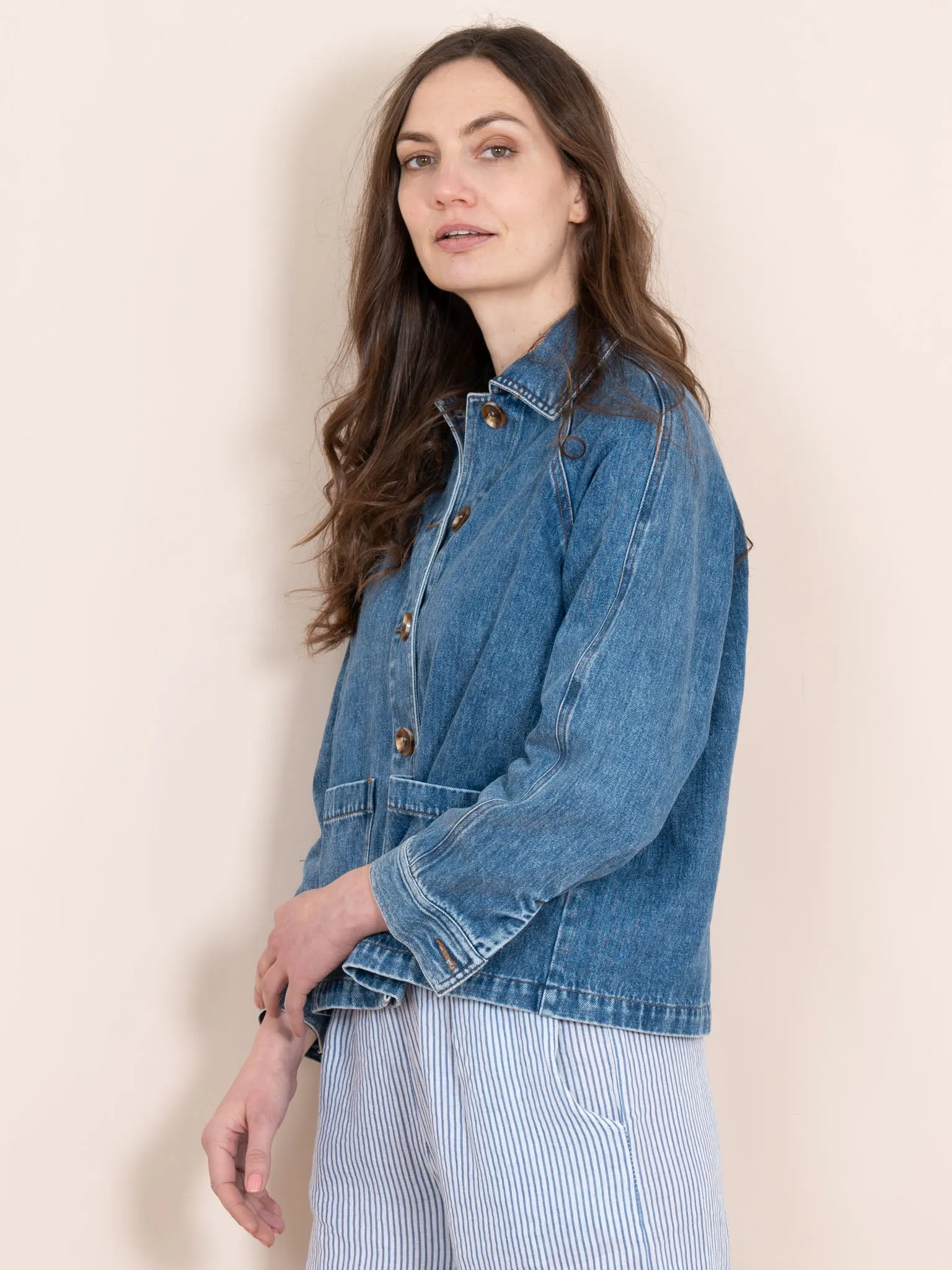 Shiloh Box Jacket - Blue, Denim
