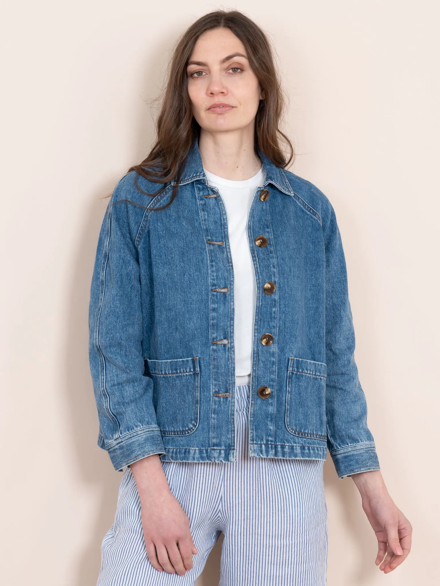 Shiloh Box Jacket - Blue, Denim