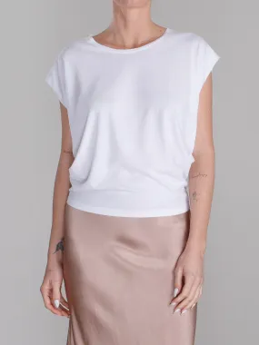 Terrance Tuck Tee in Lightweight Jersey - White