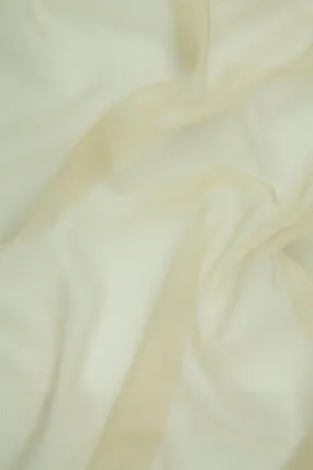 Wheat Silk Crinkled Chiffon Fabric