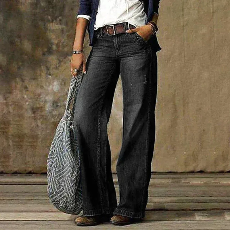 Women's Stylish Wide Leg Flared Trousers | Ideal for All Seasons